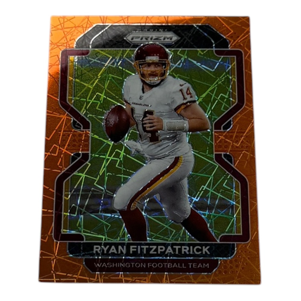 2021 Panini Prizm Ryan Fitzpatrick Orange Lazer Prizm #211 Washington‎ Football